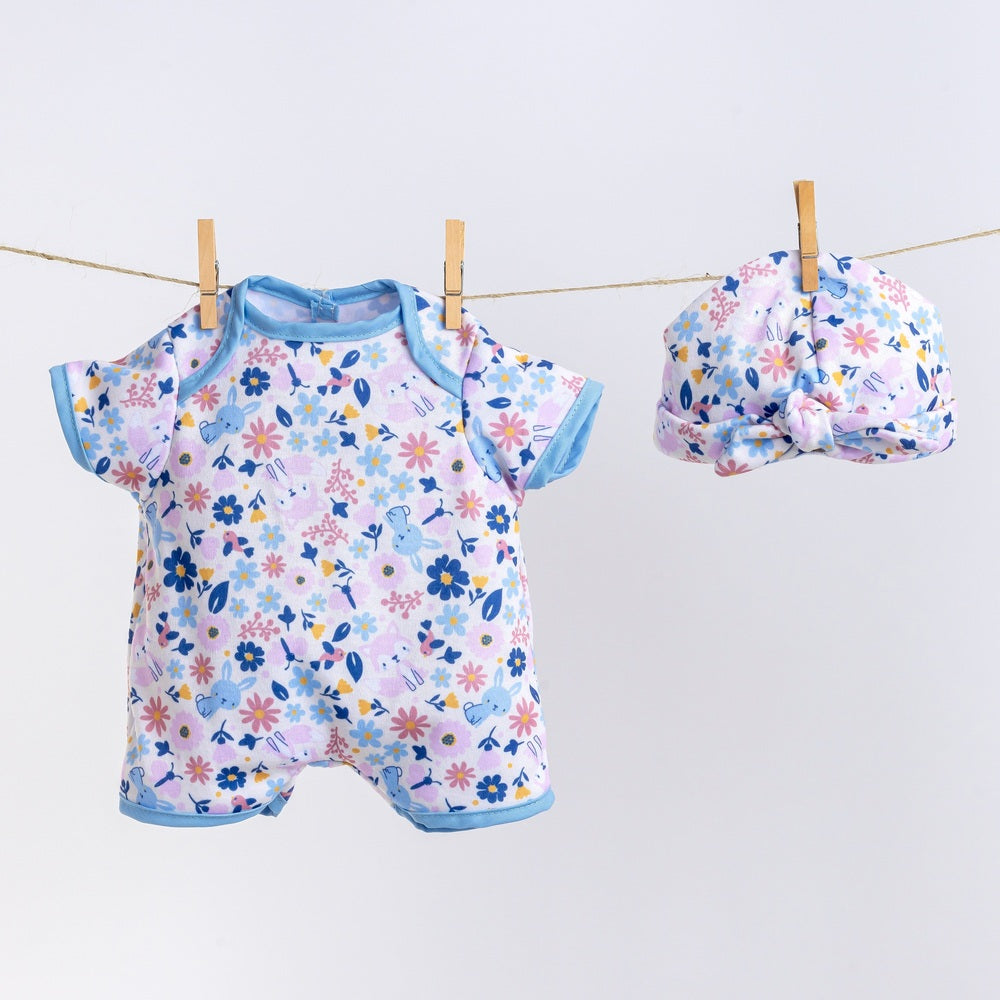 Ivy & Lily Spring-Themed 2-Pack Romper Set With Hats