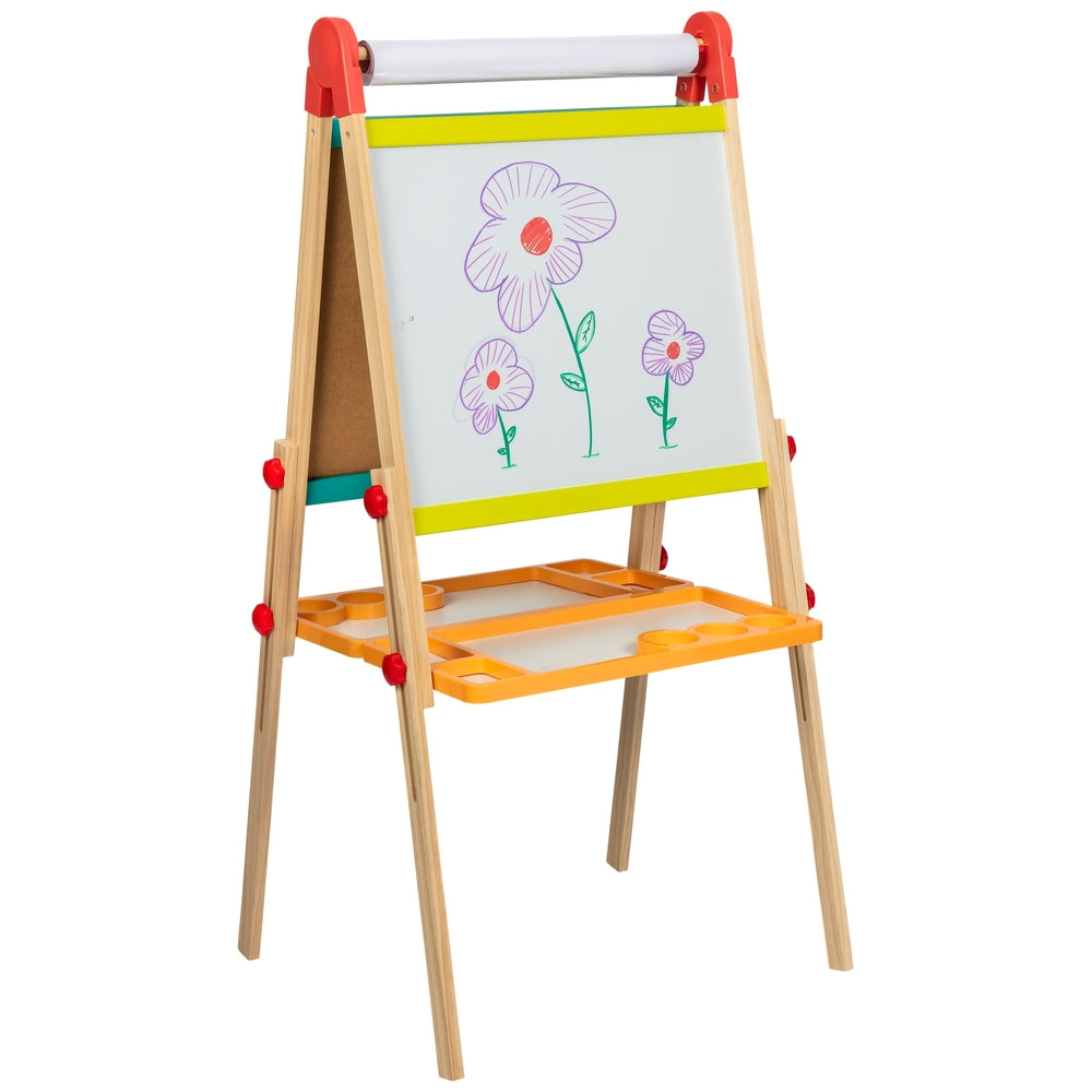 2-In-1 Wooden Easel With Accessories