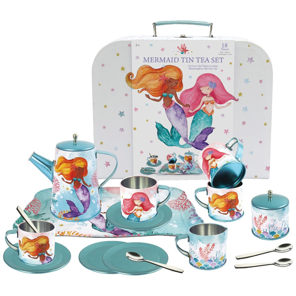 Mermaid Tin Tea Set