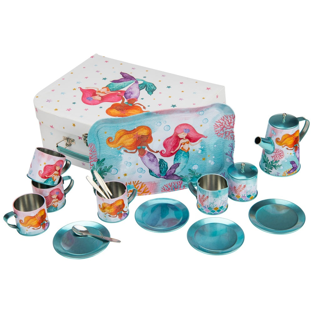 Mermaid Tin Tea Set