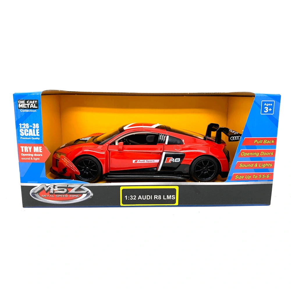 1:32 Audi R8 Lms Pull Back Diecast Car