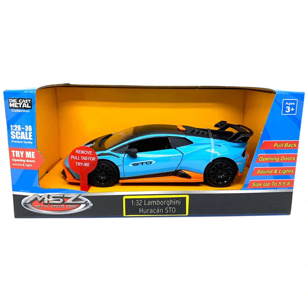 1:32 Lamborghini Huracan Sto Pull Back Diecast Car