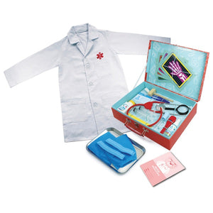 Doctor Costume And Medical Kit Accessories Dress-Up Set