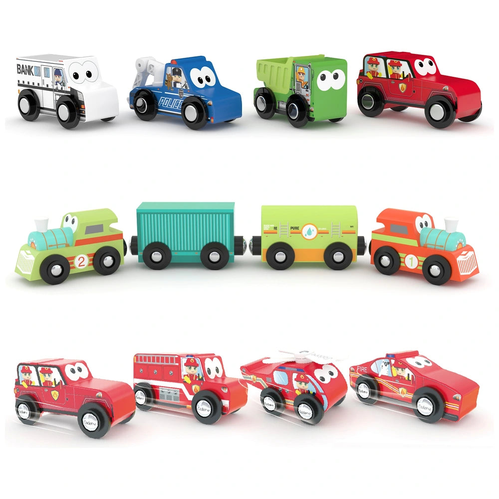 J'adore Wooden Vehicles 4 Pack Assortment