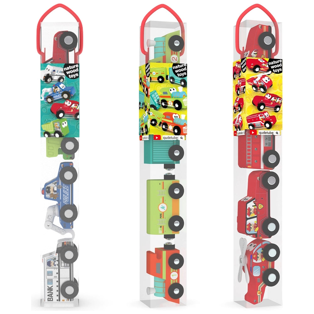 J'adore Wooden Vehicles 4 Pack Assortment