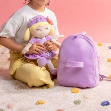 Ivy & Lily 30Cm Purple Backpack And Rag Doll