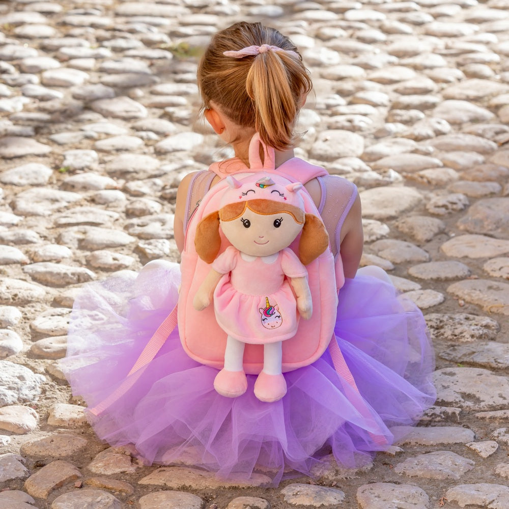 Ivy & Lily 30Cm Pink Backpack And Rag Doll