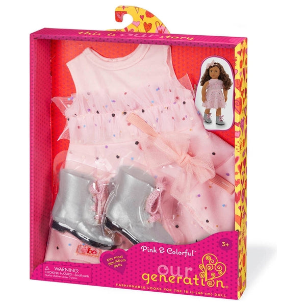 Our Generation Pink & Colourful Outfit