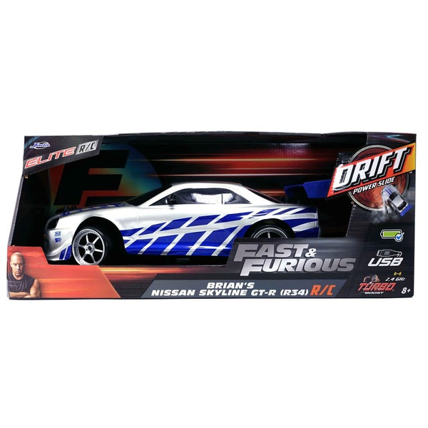 1:10 Fast & Furious Brian's Nissan Skyline Gt-R (R34) Radio Control Car
