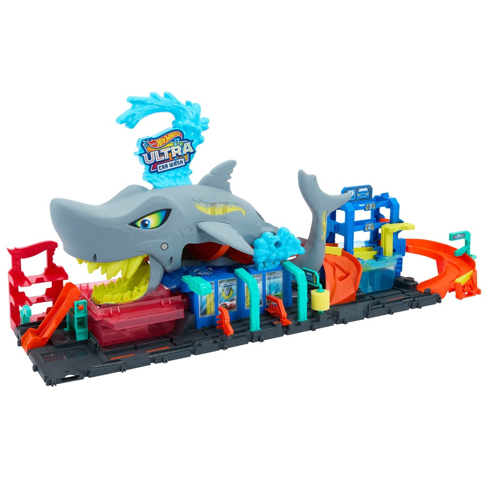 Hot Wheels City Let's Race Netflix - Ultra Shark Car Wash Set