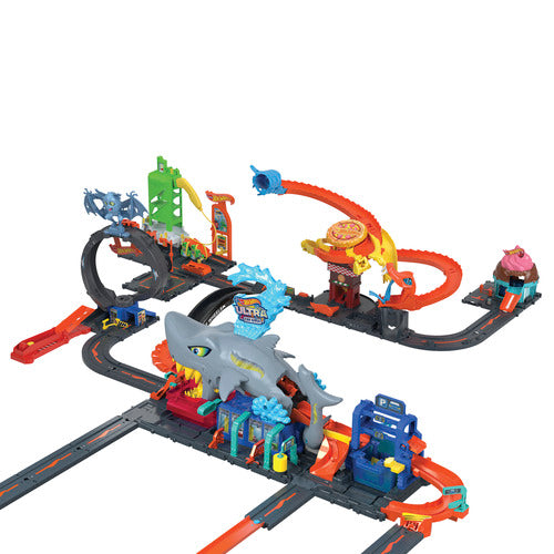 Hot Wheels City Let's Race Netflix - Ultra Shark Car Wash Set