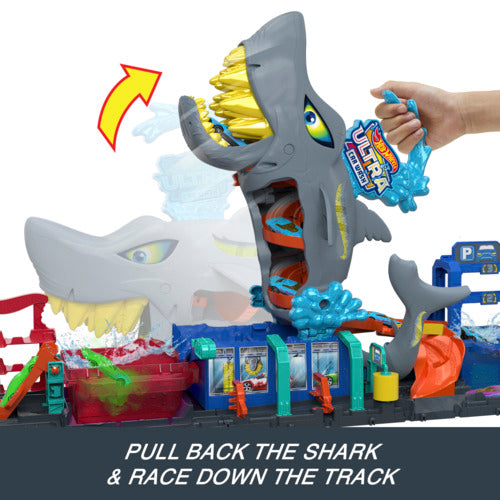 Hot Wheels City Let's Race Netflix - Ultra Shark Car Wash Set