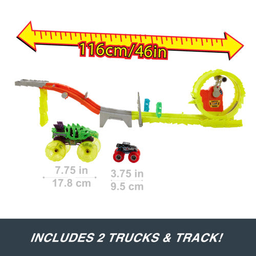 Hot Wheels Monster Trucks Power Smashers Charge And Chase Challenge Set