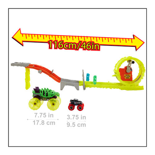 Hot Wheels Monster Trucks Power Smashers Charge And Chase Challenge Set