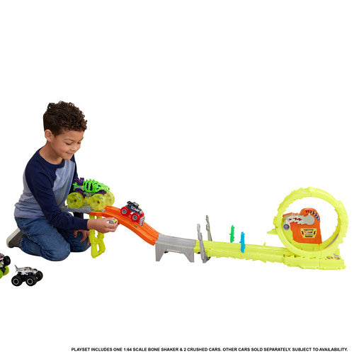 Hot Wheels Monster Trucks Power Smashers Charge And Chase Challenge Set