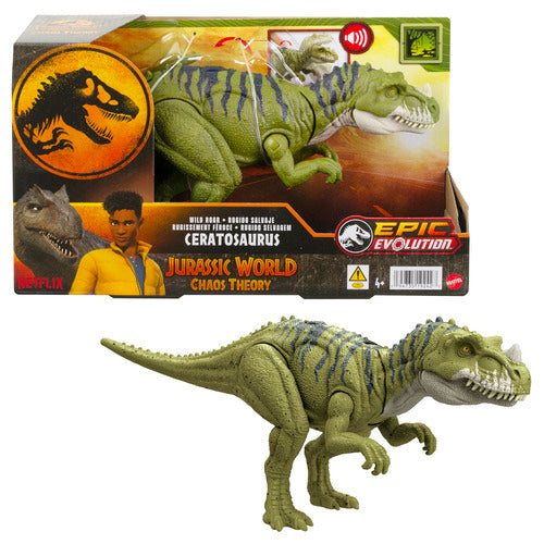 Jurassic World Chaos Theory Wild Roar Ceratosaurus Dinosaur Figure