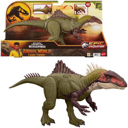 Jurassic World Chaos Theory Battle Roarin' Becklespinax Dinosaur Figure