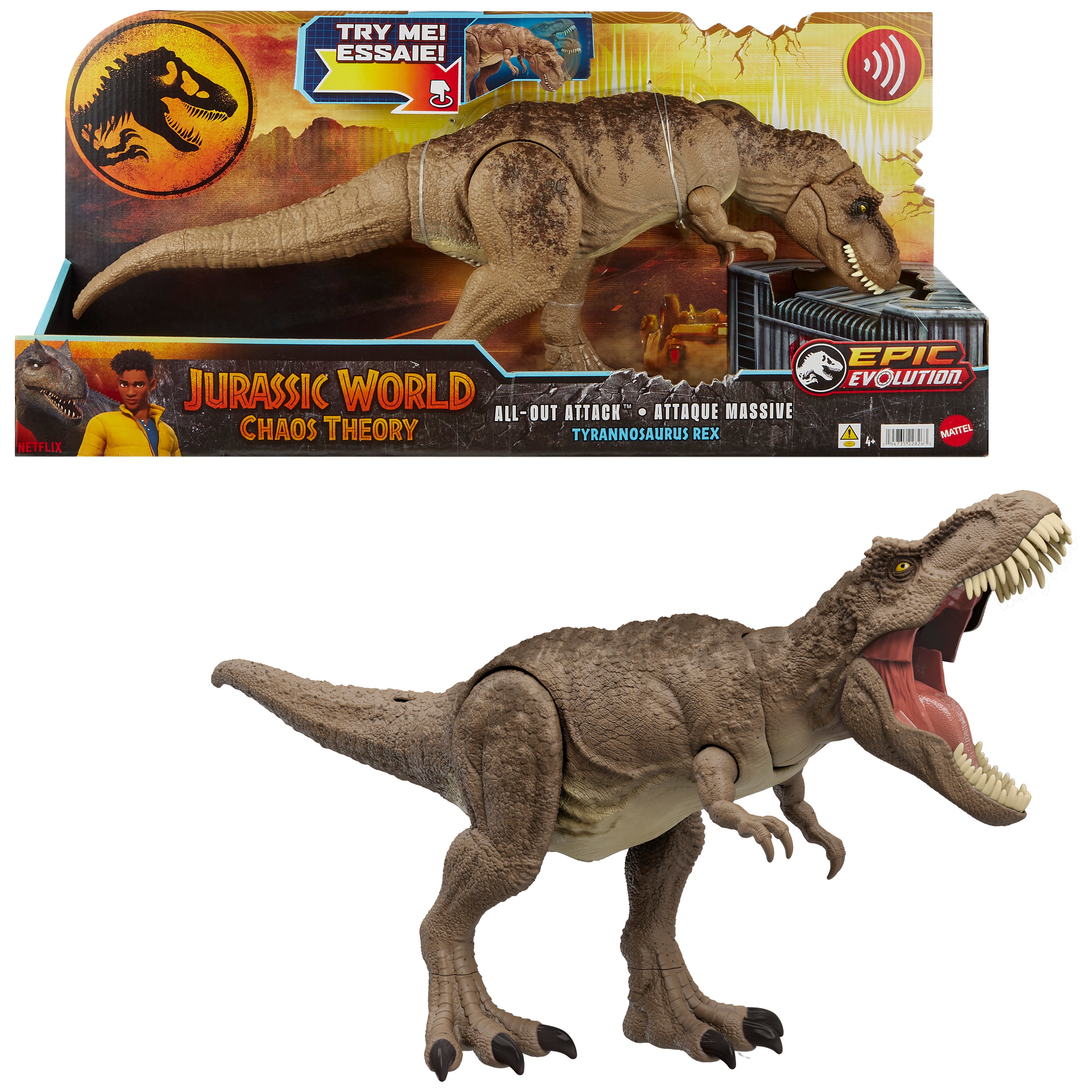 Jurassic World Chaos Theory All Out Attack T-Rex Action Figure