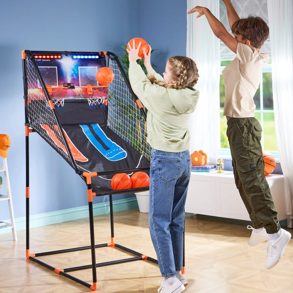 Double Shot Basketball Arcade Game With Led Lights