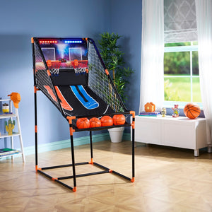 Double Shot Basketball Arcade Game With Led Lights
