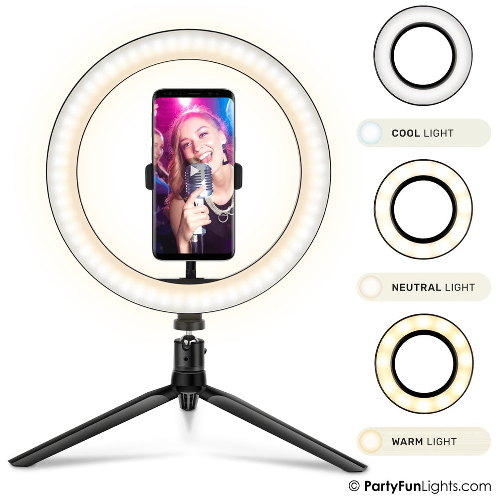 Selfie Ring Leg Light With Phone Holder