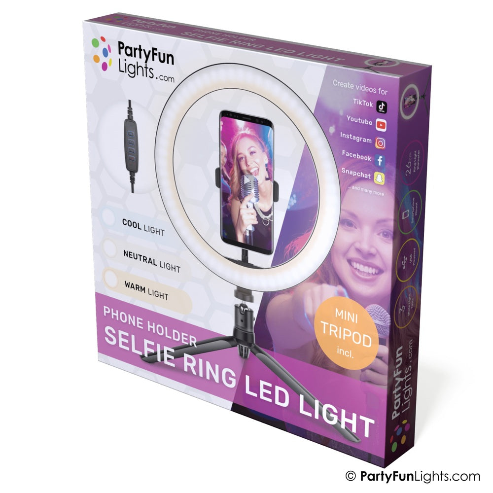 Selfie Ring Leg Light With Phone Holder