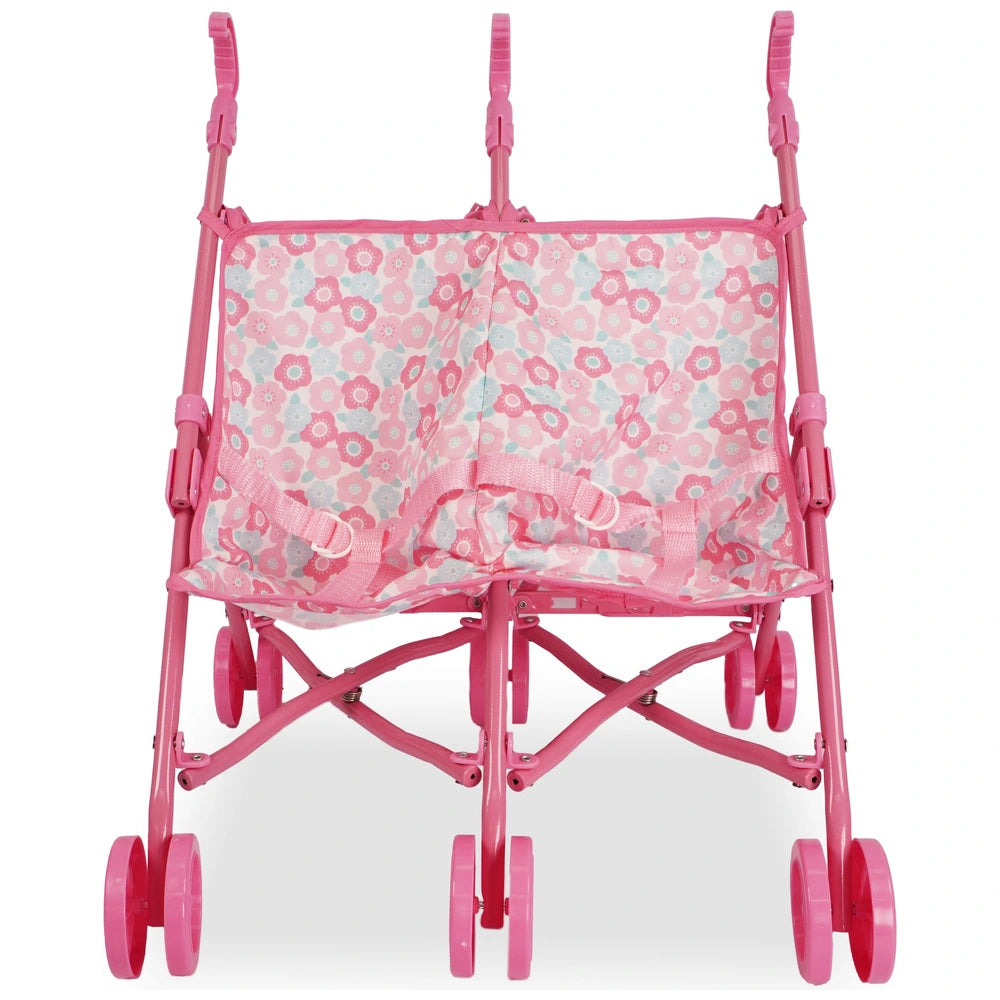 Kisses & Cuddles Baby Doll And Twin Stroller Set