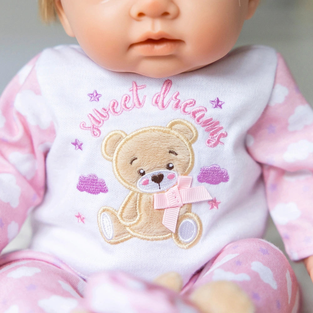 Tiny Treasures Baby Doll Clothes Teddy Bedtime Outfit 44Cm