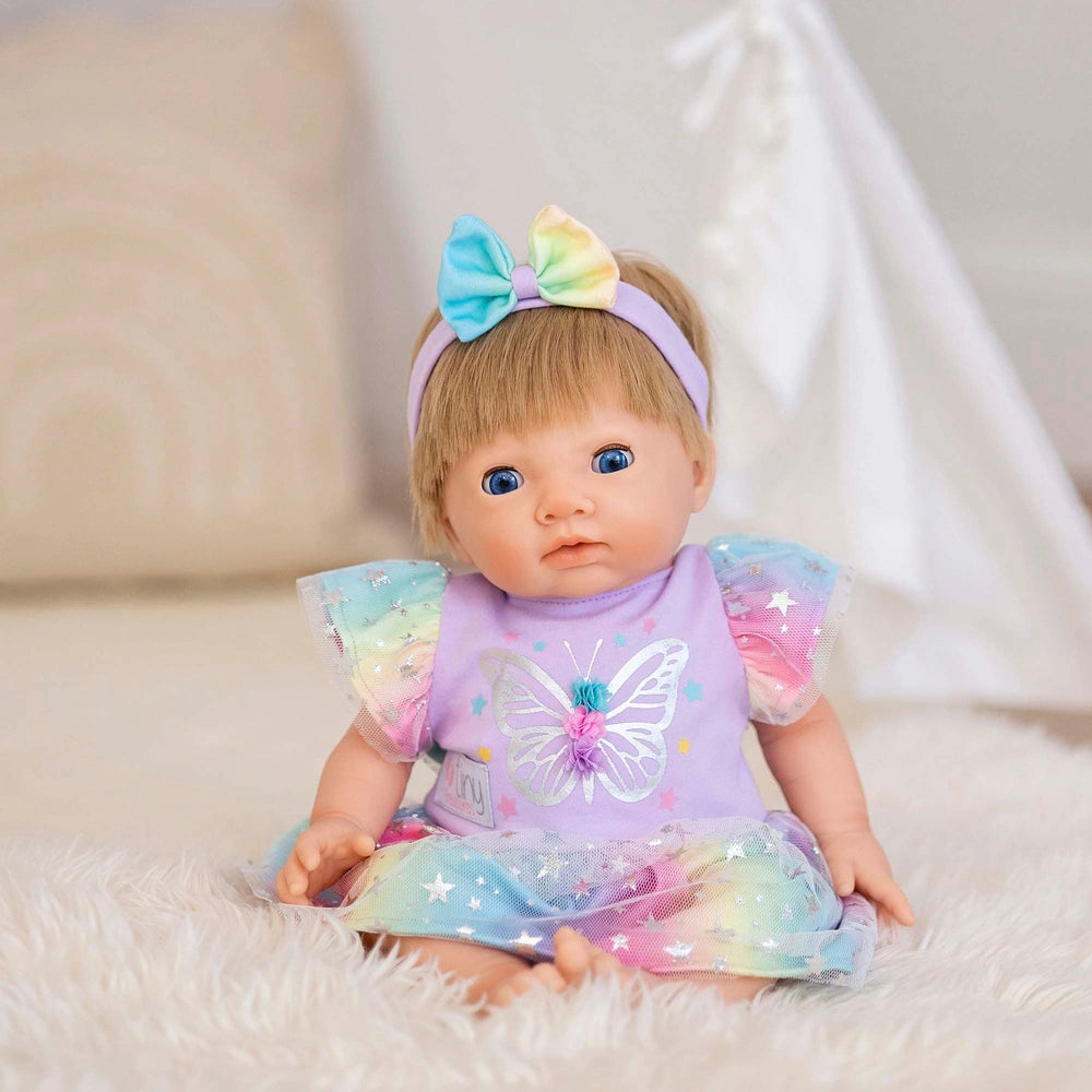 Tiny Treasures Baby Doll Clothes Butterfly Dress Outfit 44Cm