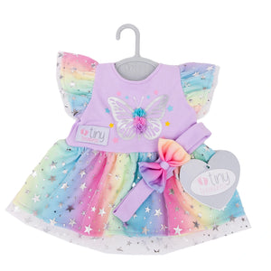 Tiny Treasures Baby Doll Clothes Butterfly Dress Outfit 44Cm