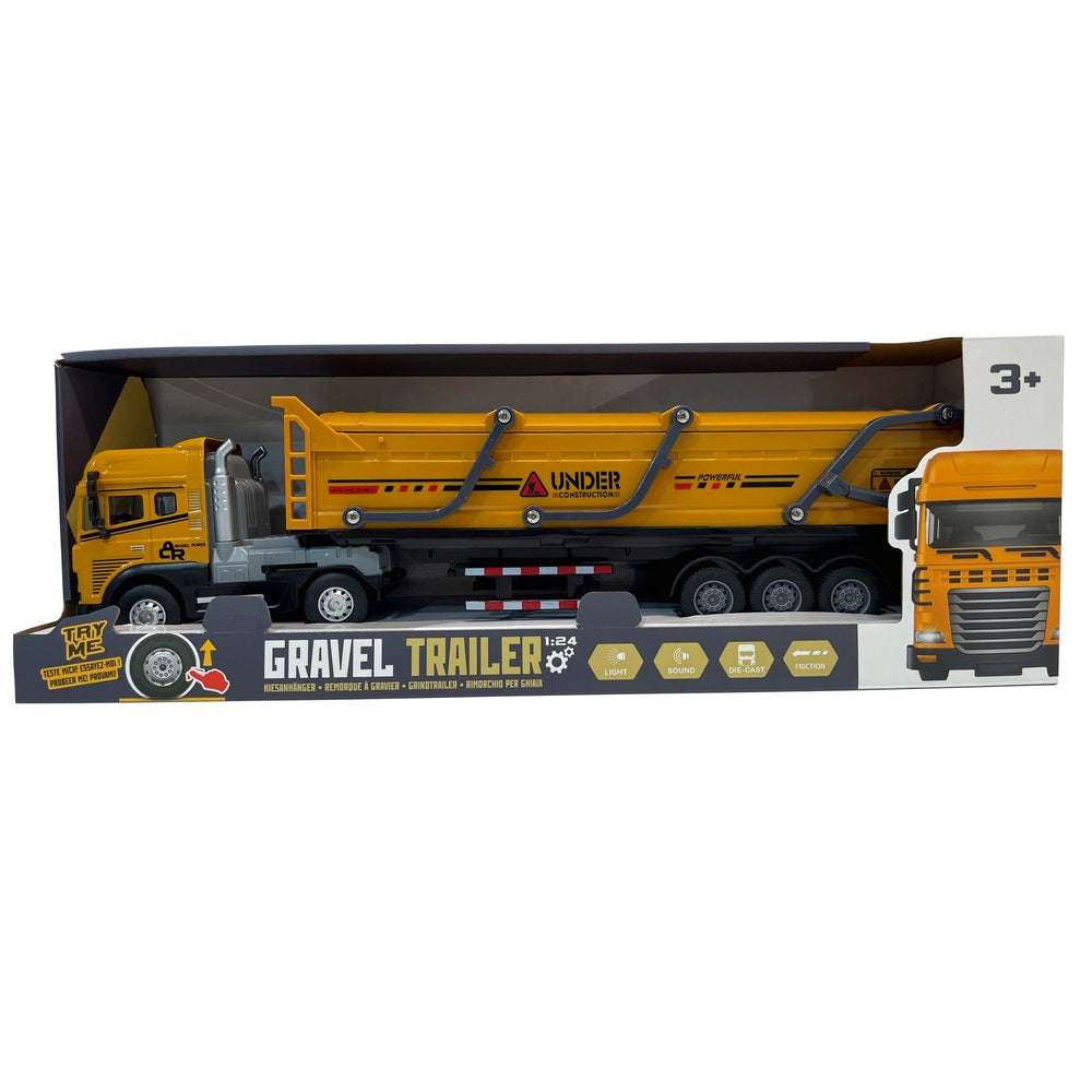 Diecast Gravel Trailer With Lights And Sounds