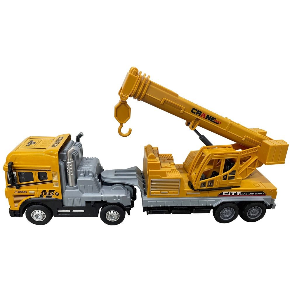 Diecast Crane And Trailer With Lights And Sounds