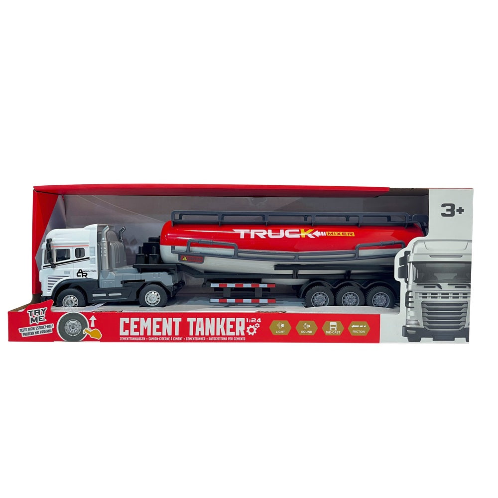 Diecast Cement Tanker Trailer With Lights And Sounds