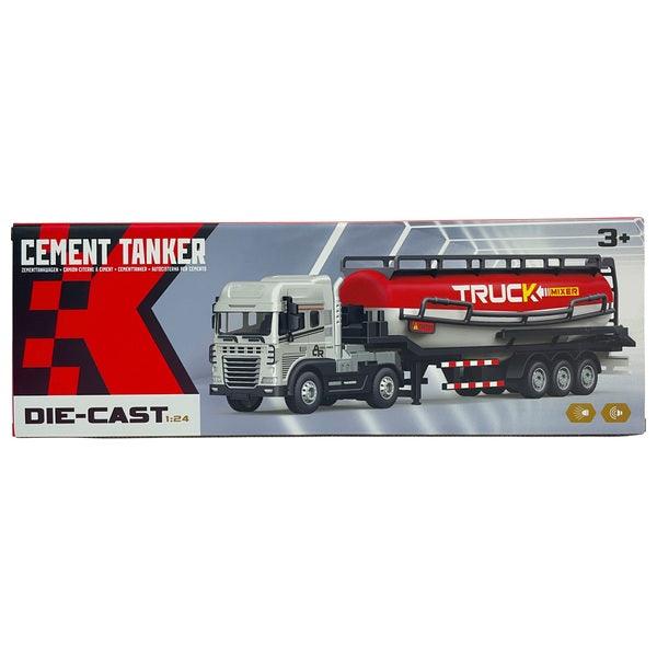 Diecast Cement Tanker Trailer With Lights And Sounds