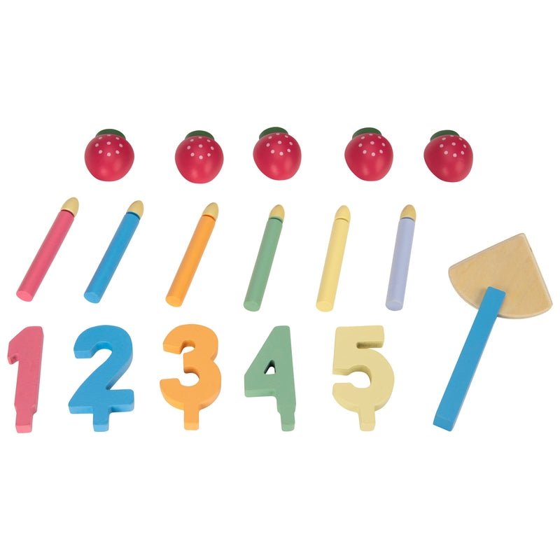 Kitchen Corner Wooden Birthday Cake With Strawberries