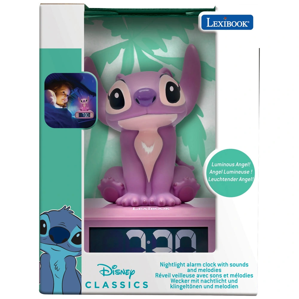 Disney Stitch Alarm Clock Night Light Angel