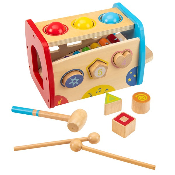 Squirrel Play Wooden Hammer Ball And Xylophone Set