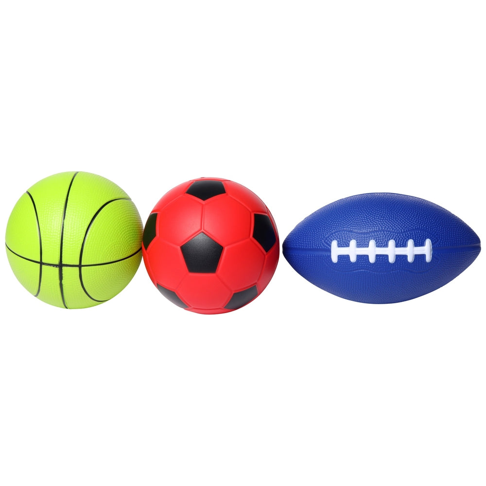 Soft Foam Sports Balls 3 Pack Assortment