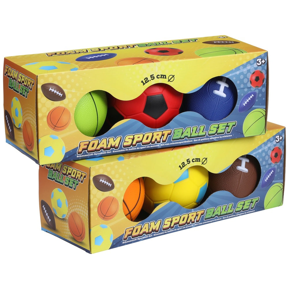 Soft Foam Sports Balls 3 Pack Assortment