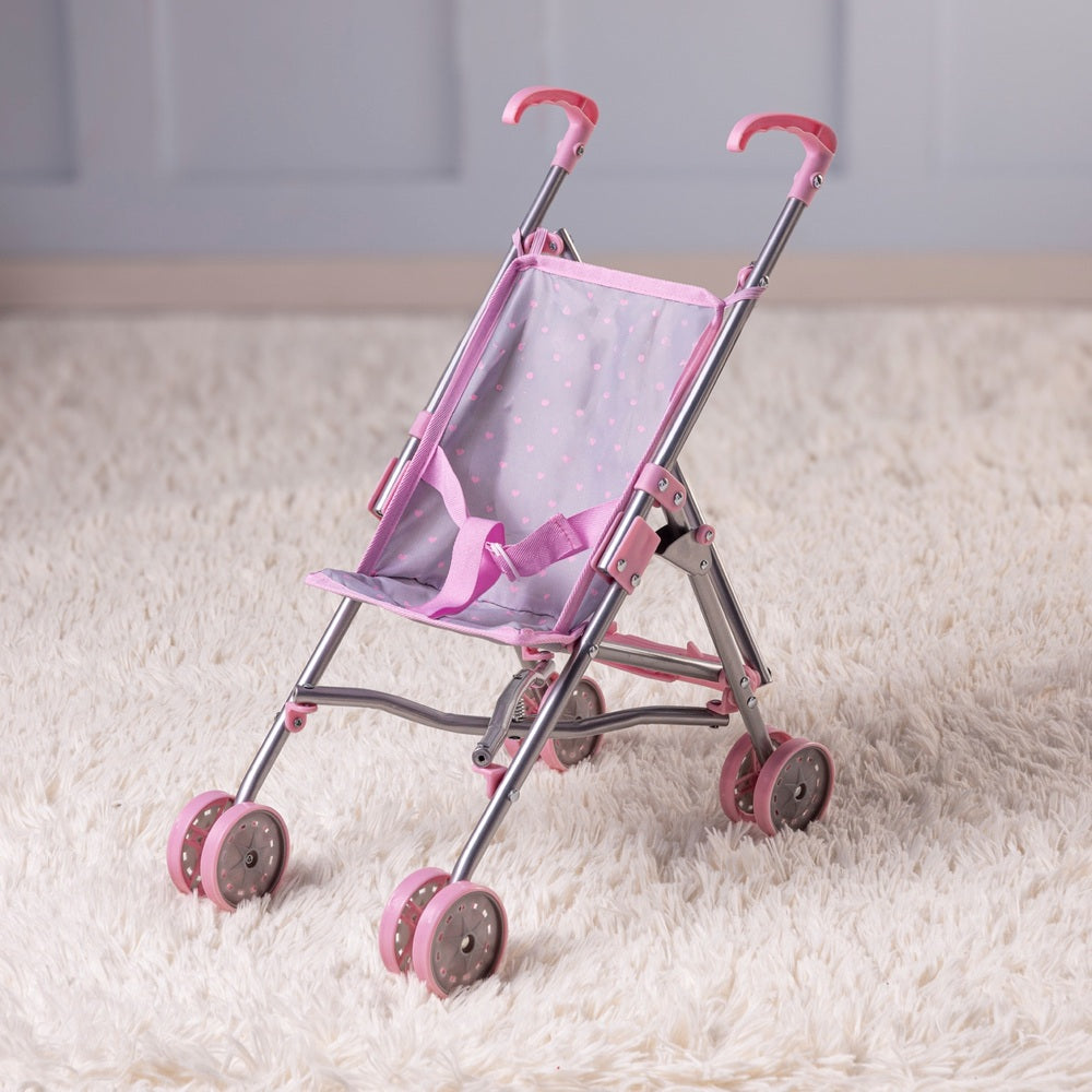 Dolls Nursery Set In Pink Heart Print