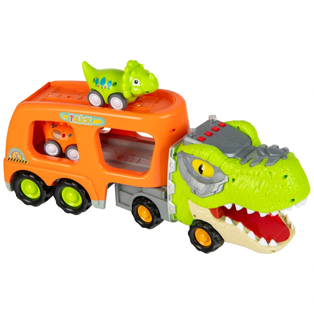 Big Steps Dinosaur Hauler Truck With Cars Set