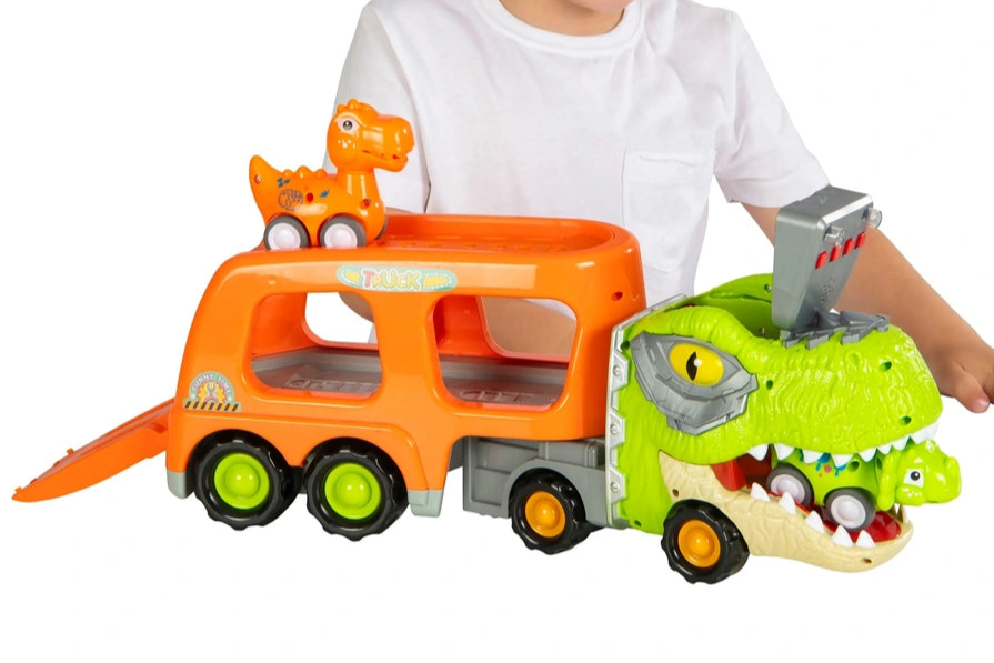 Big Steps Dinosaur Hauler Truck With Cars Set