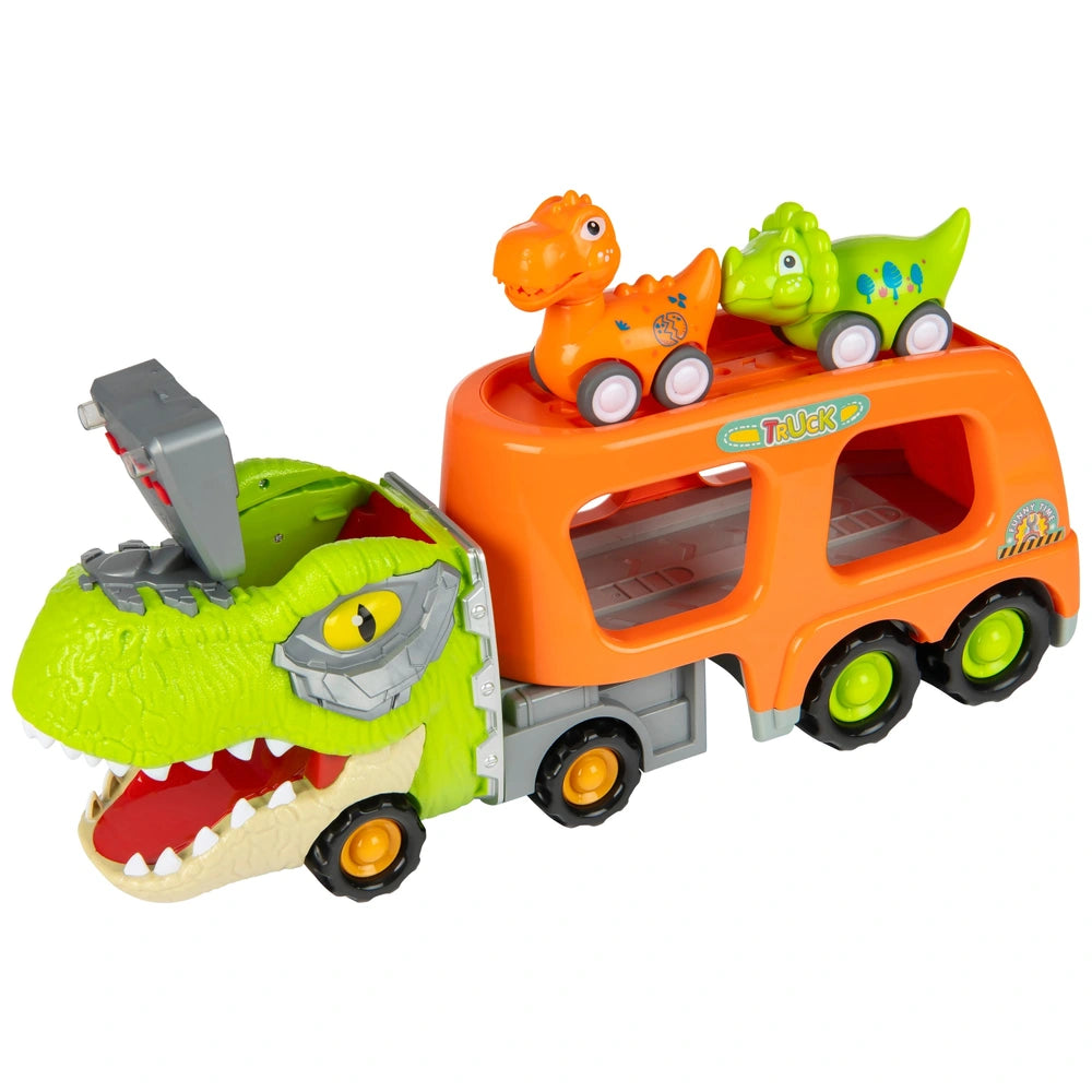 Big Steps Dinosaur Hauler Truck With Cars Set