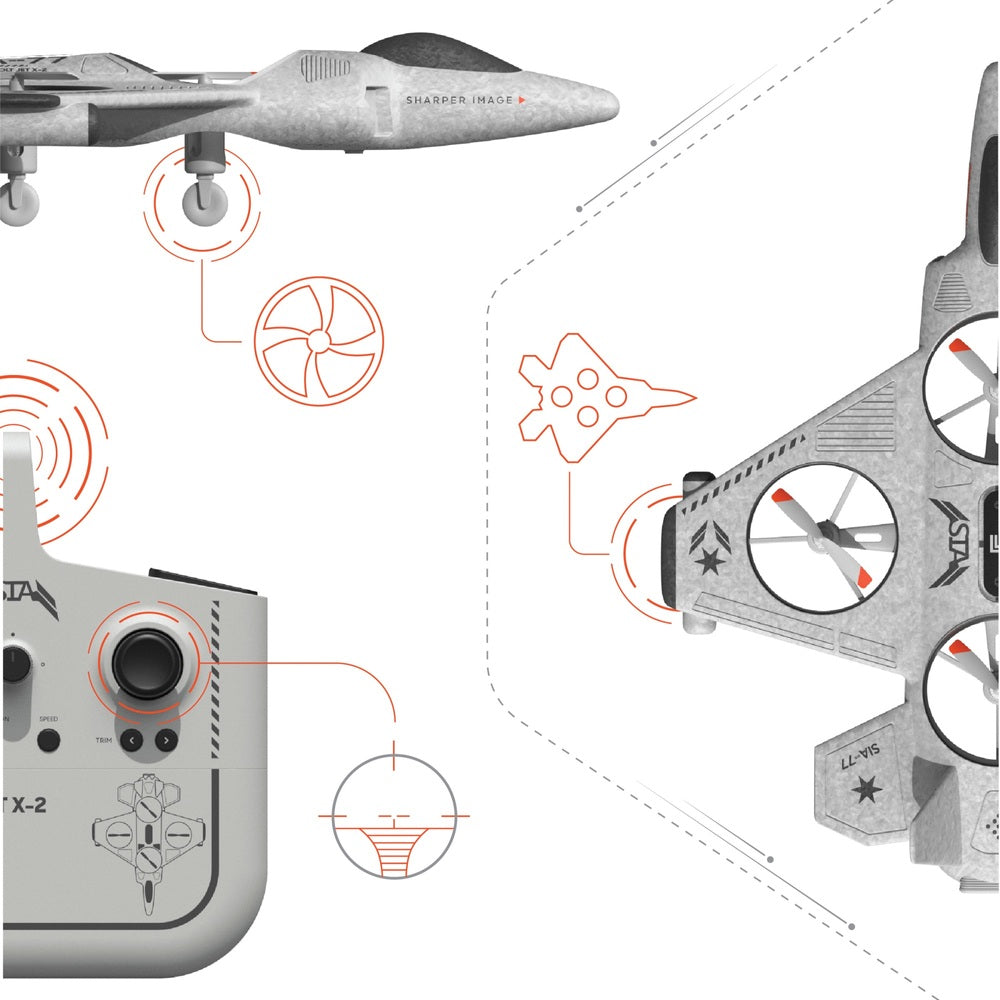 Sharper Image Thunderbolt Jet X-2 Remote Control Stunt Drone