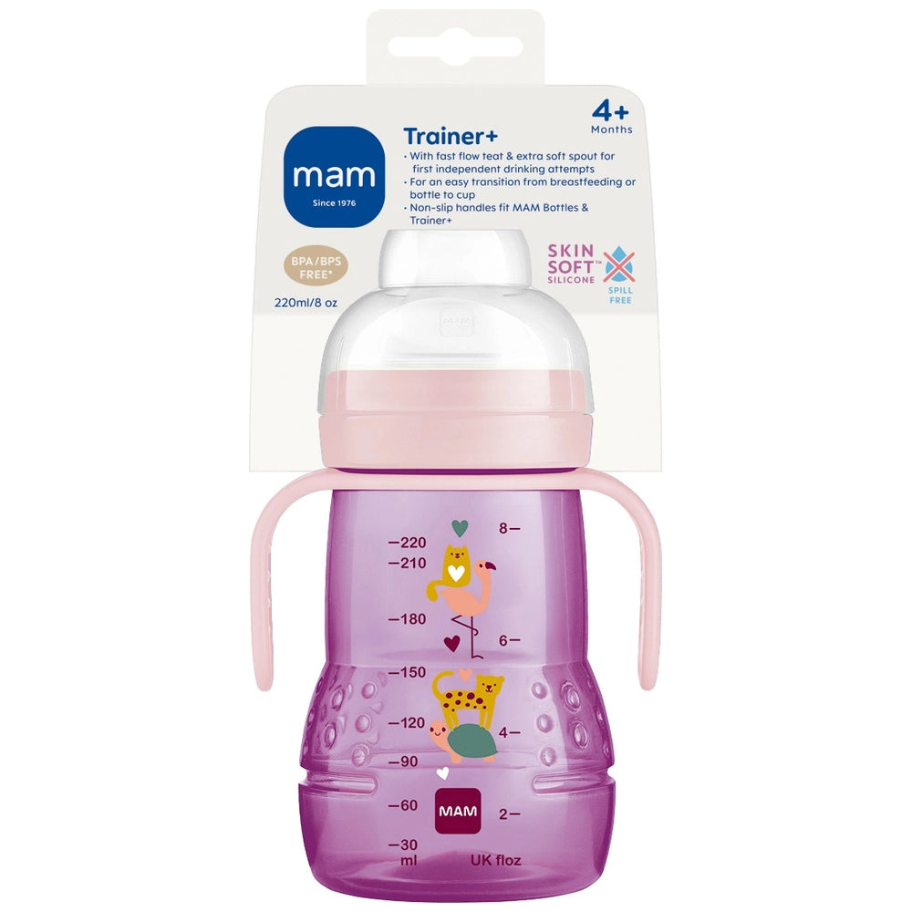 Mam 2-In-1 Trainer Sippy Cup 4 Months+ 220Ml Pink