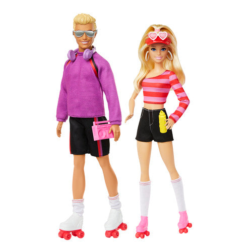 Barbie And Ken Rollerskate Set