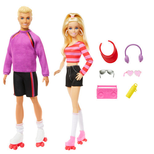 Barbie And Ken Rollerskate Set