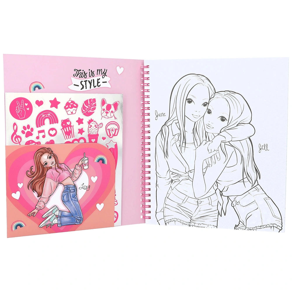 Topmodel Colouring Book With Sequins