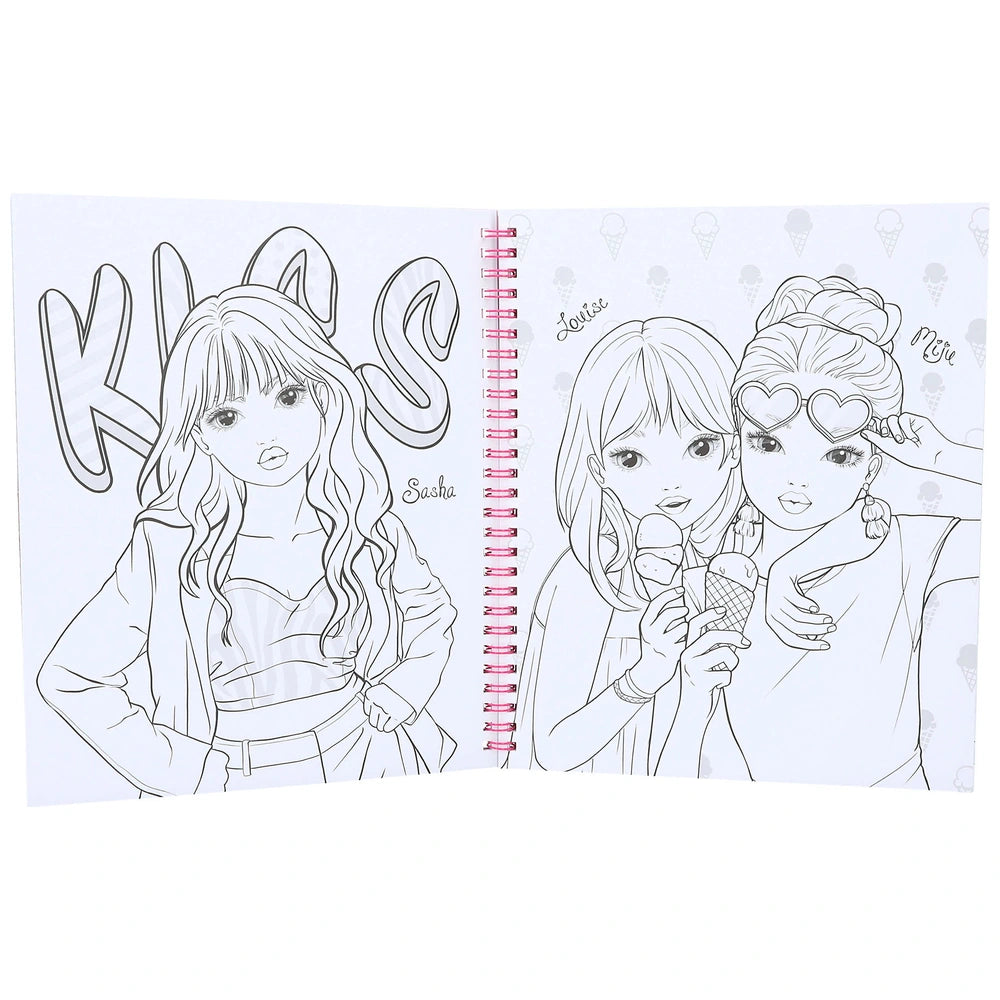 Topmodel Colouring Book With Sequins