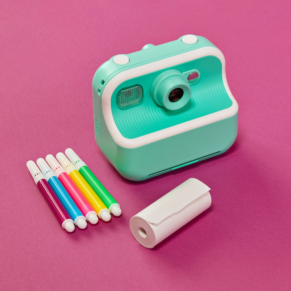 Instant Print Camera In Mint Green